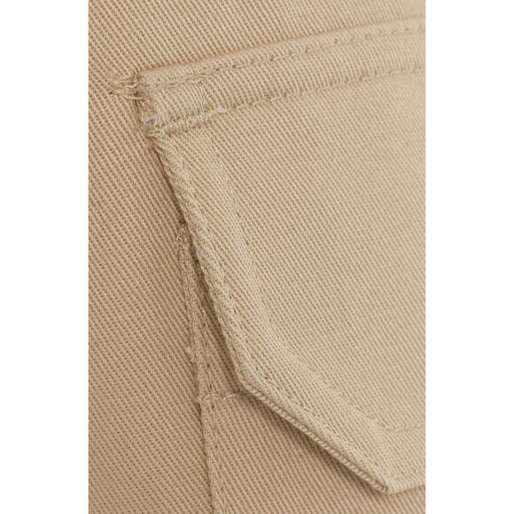 Nilli Lotan 4 Yannic Cargo Pant $450 High Rise Wide Leg Cropped Tan Desert Sand - Picture 11 of 11